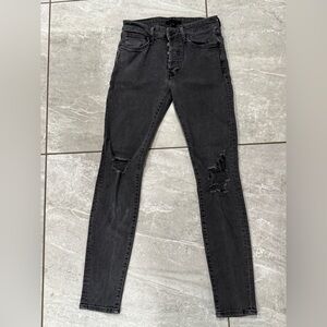Forever 21 Charcoal Distressed Denim